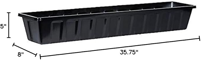 Root & Vessel Poly-Pro Plastic Flower Box Planter - Image 6