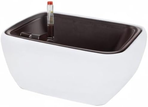 Vencer 10.8 Inch Plastic Square Self Watering Planter, Water Indicator - Image 7