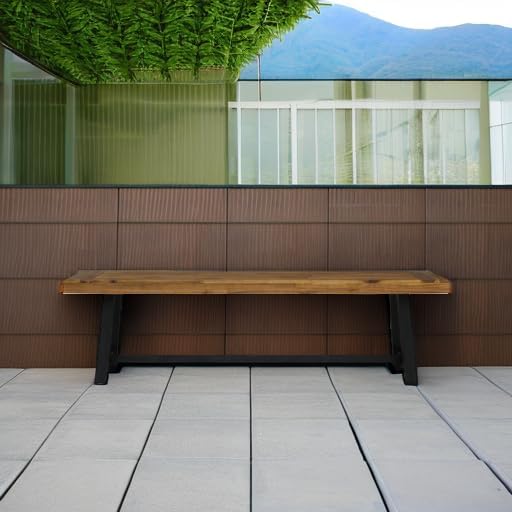 Christopher Knight Home Toby Outdoor Acacia Wood Bench, Sandblast Teak Finish - Image 2