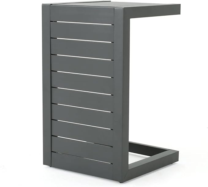 Christopher Knight Home Cape Coral Outdoor Aluminum C-Shaped Side Table by ChristopherKnightHome