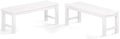 Outdoor Bench Set of 2, 2-Person Patio Backless Benches, HIPS Weatherproof by LAHAAP