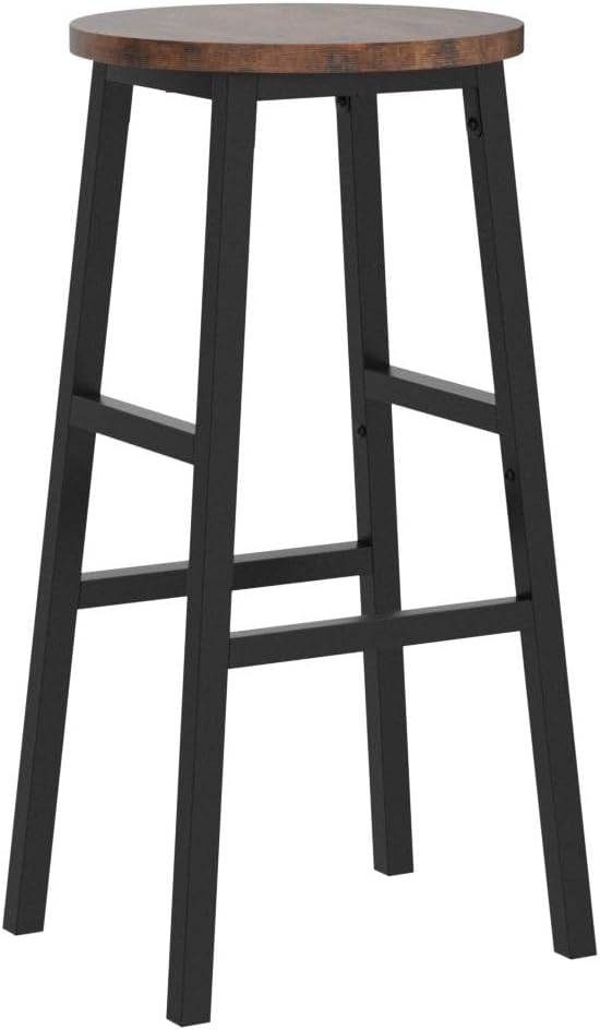 Bar Stools, 24.4 Inch Kitchen Breakfast Bar Stools, Industrial Bar Stools - Image 4