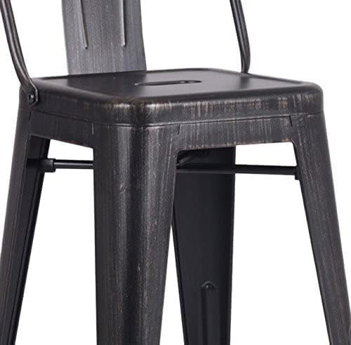 AC Pacific 24” Metal Barstool Set of 2 – Country Rustic Style - Image 9