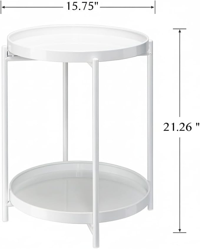 Danpinera 2 Tier Metal Side Table - Image 3