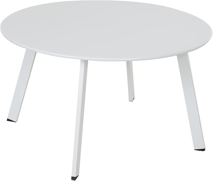 Grand patio 28-inch Outdoor Steel Coffee Table, Round Patio Side Table by GrandPatio