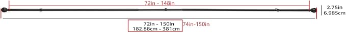 Amazon Basics Adjustable Heavy Duty Curtain Rod - Image 5