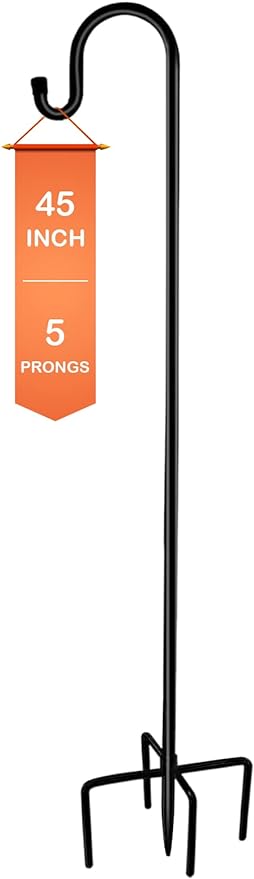 Ottsuls Bird Feeder Pole, 45 INCH Heavy Duty Shepherds Hooks by Ottsuls