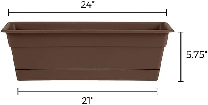 Bloem Dura Cotta Window Box Planter: 24" - Image 3