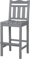 nalone Outdoor Bar Stool, HDPE Tall Adirondack Chair Bar Chair, Weather by NALONE