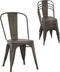 Nazhura Metal Dining Chair Farmhouse Tolix Style by NazhuraGoodCompanionAtHome