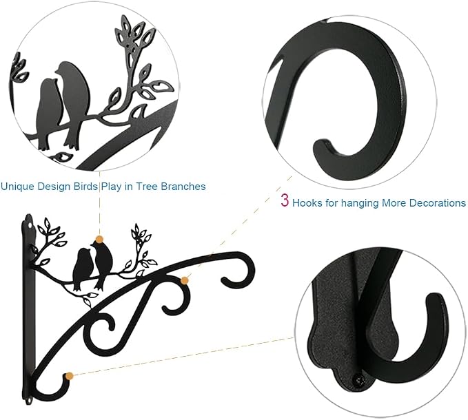 Heavy Duty Outdoor Hanging Plants Brackets, Plant Hangers - Image 7