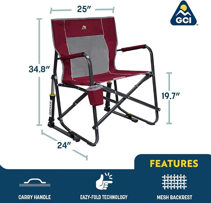 GCI Outdoor Freestyle Rocker Camping Chair | Portable Folding Rocking Chair - Image 2