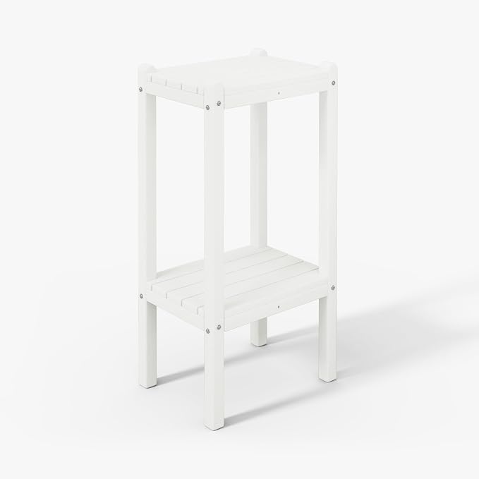 WestinTrends Malibu 36" Outdoor Adirondack HDPE 2-Tier Patio Side Table - Image 10