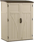 Suncast Outdoor Storage Shed, Water Resistant Resin Vertical Outdoor Storage by Suncast