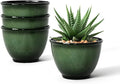 8 Inch Plastic Plant Pots, Glossy Smooth Finish Planter by Vanslogreen