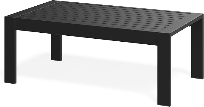 Wisteria Lane Outdoor Furniture Patio Coffee Table, Rectangle Outdoor Coffee - Image 6