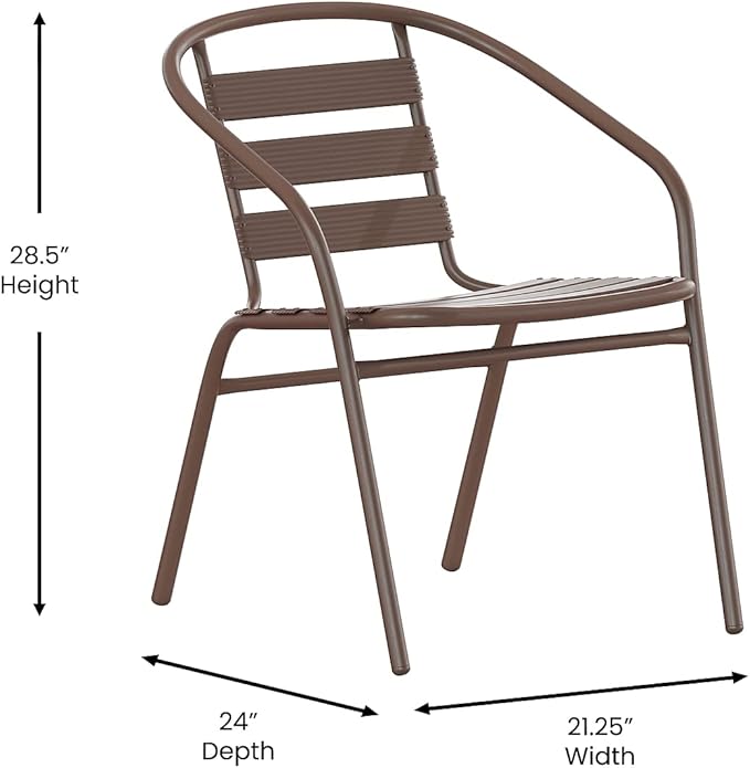 Flash Furniture Lila Metal Restaurant Stack Chairs - Image 3