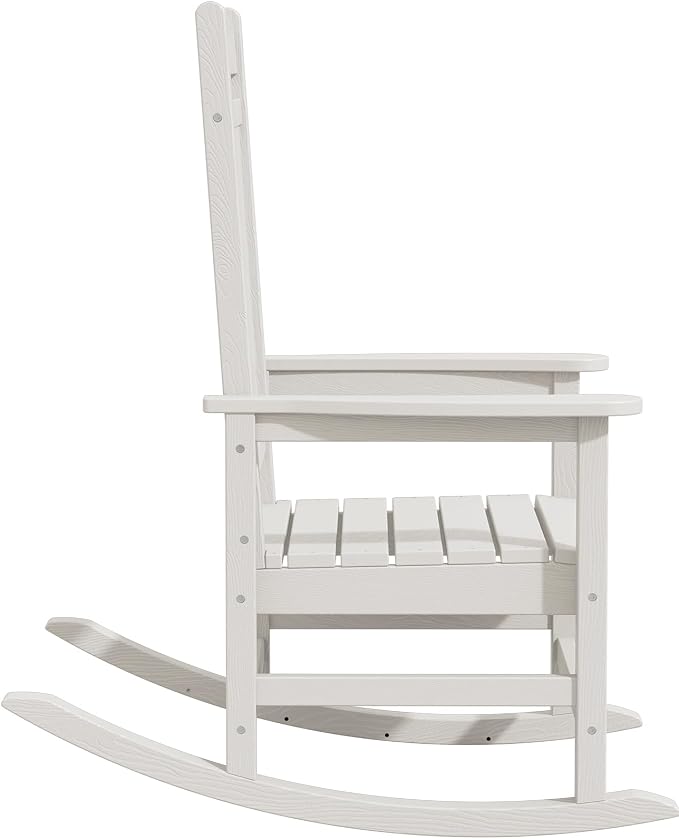KINGYES Oversized Outdoor Rocking Chair Set of 4, High Density Polyethylene - Image 10