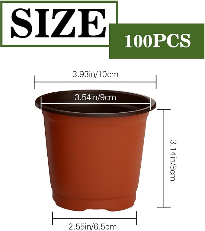 Nursery Pots 100 PCS 4 Inch Plant Pots - Image 2