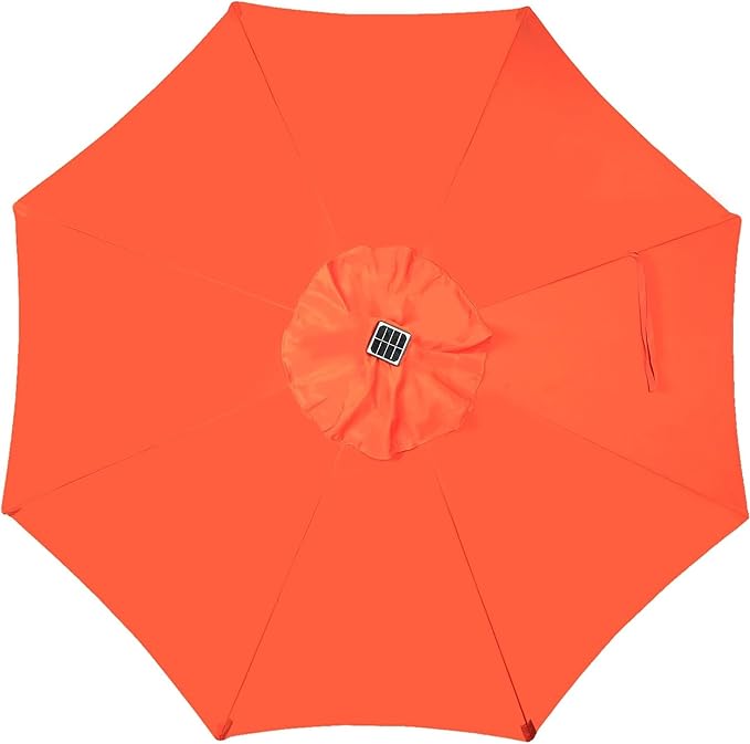 Blissun 9 ft Solar Umbrella, 32 LED Lighted Patio Umbrella, Table Market - Image 3
