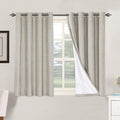 H.VERSAILTEX Linen Blackout Curtains 45 Inches Long 100% Absolutely Blackout by HVERSAILTEX