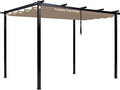 10' X 10' Pergola Shade Cover for Outdoor Retractable Durable Fabric Canopy by Unknown
