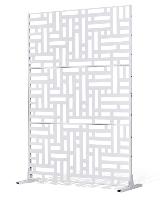 VEVOR Metal Privacy Screen, Freestanding Outdoor Divider by VEVOR