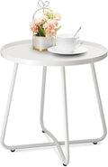 danpinera Outdoor Side Tables, Weather Resistant Steel Patio Side Table by danpinera