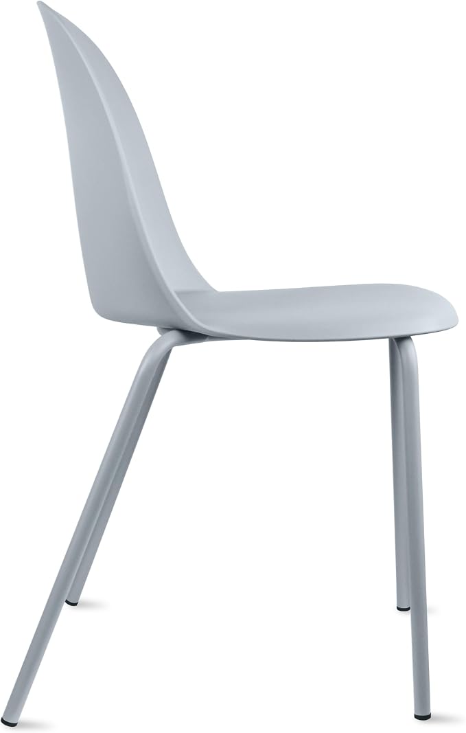 2xhome Modern Stackable Armless Dining Chair | Plastic Shell Seat - Image 9