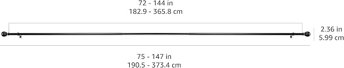 Amazon Basics Sturdy Adjustable Curtain Rod - Image 6