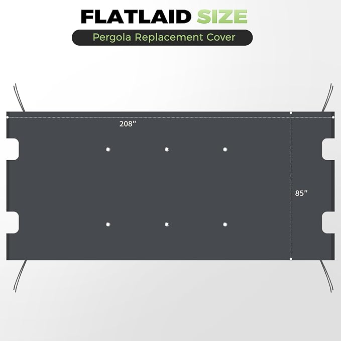85'' x 208'' Universal Pergola Replacement Cover - Image 3