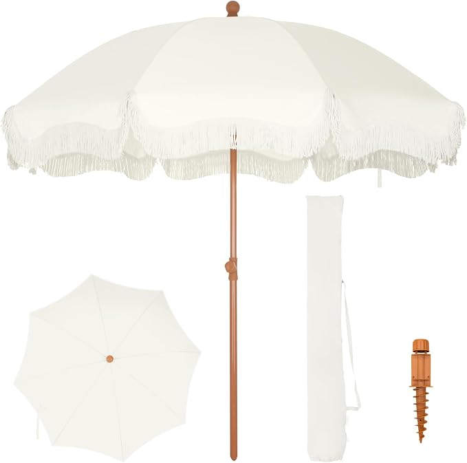 PHI VILLA 7ft Beach Umbrella by PHIVILLAThepioneerofcomfortablehouseholdsupplies