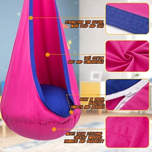 Y- STOP Kids Pod Swing Seat, Hanging Hammock Chair Swing - Image 3