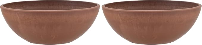 PSW Pot Collection Shallow Bowl Planter, 10-inch | Terra Cotta Color | Pack of by PSW