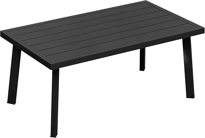 Patio Coffee Table, Never-Rust Aluminum Outdoor Coffee Table by SeeHill