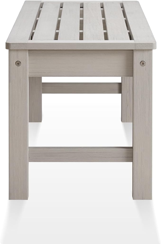 Psilvam 2-Person Outdoor Poly Lumber Patio Backless Bench, Fade-Resistant & - Image 7