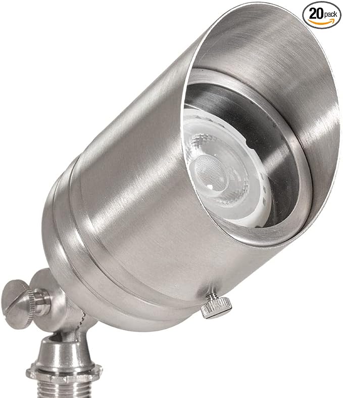 VOLT 20-Pack 12V Fat Boy Stainless Steel Outdoor Spotlights by VOLT