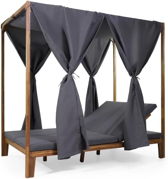 Merax Outdoor Sofa Bed for Patio, Patio Outdoor Canopy Daybed - Image 3