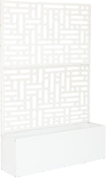 Oakland Living 6 ft. X 4 ft. White Freestanding Metal Privacy Screen Room by Oakland+Living