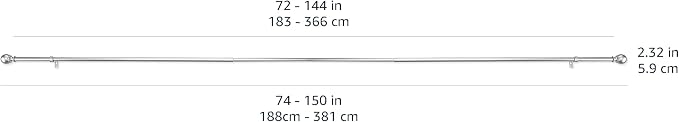 Amazon Basics Adjustable Heavy Duty Curtain Rod - Image 7