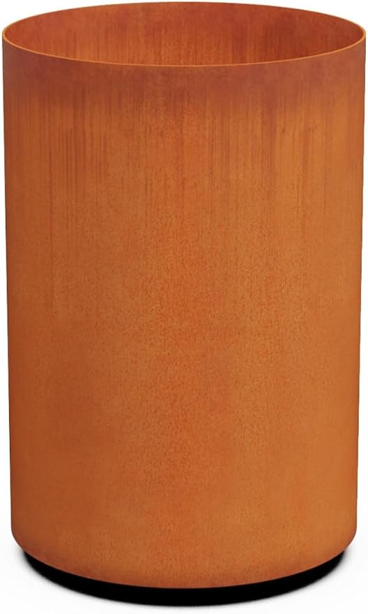 Plantercraft Corten Steel Planters | 24" High Large Round Planters by Plantercraft