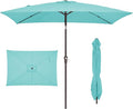 JEAREY 6.5x10 ft Rectangular Patio Umbrellas Rectangle Outdoor Umbrella by JEAREYOutdoorsCollection