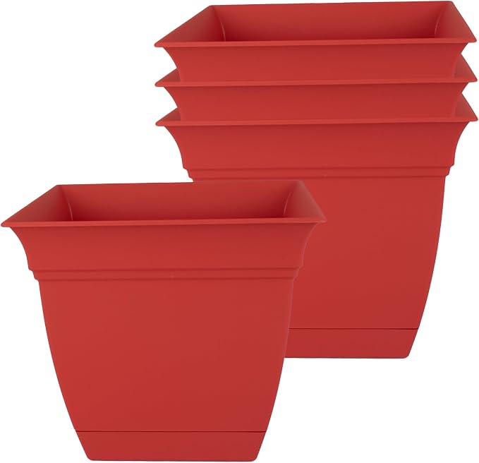 The HC Companies 6 Inch Eclipse Square Planter Pots by TheHCCompanies