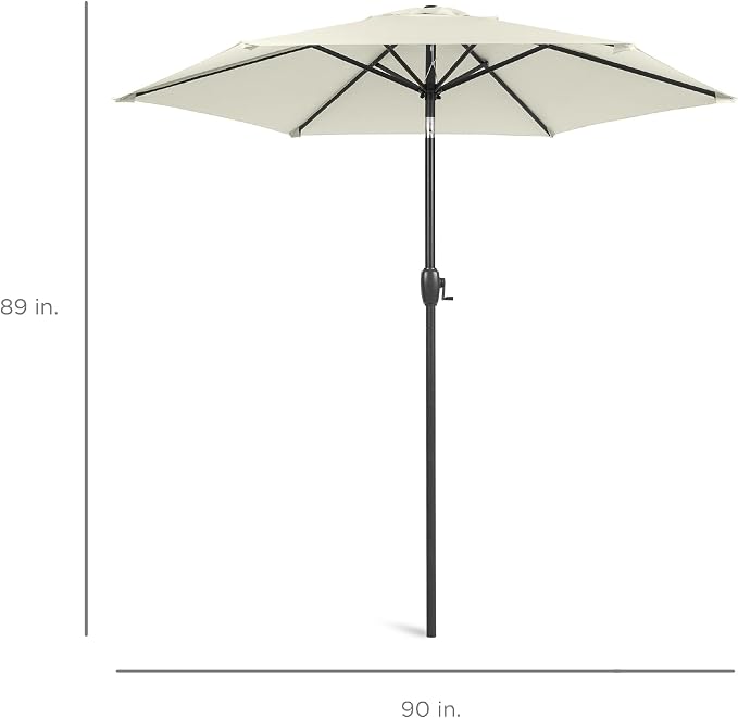 Best Choice Products 7.5ft Heavy-Duty Round Outdoor Market Table Patio Umbrella - Image 7
