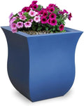 Mayne 5873-NB Polyethylene Planter, Neptune Blue 16x16 by Mayne
