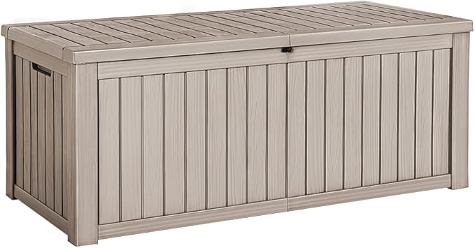 Devoko 150 Gallon Deck Box Resin Outdoor Storage Box Waterproof Storage by DEVOKO