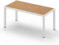 67" HDPS Outdoor Patio Dining Table, Aluminum-Edged Outdoor Dining Table by Vexwalx