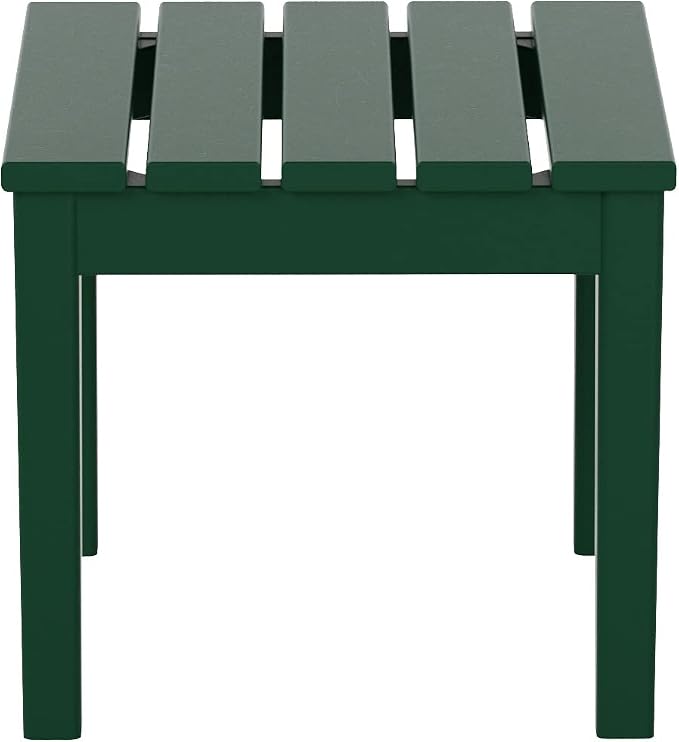 WestinTrends Ashore Outdoor Patio Modern Adirondack Side Table, Dark Green - Image 5