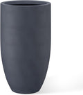 Kante 24 Inch Tall Round Concrete Planter, Large Indoor Outdoor Plant Pots by Kante