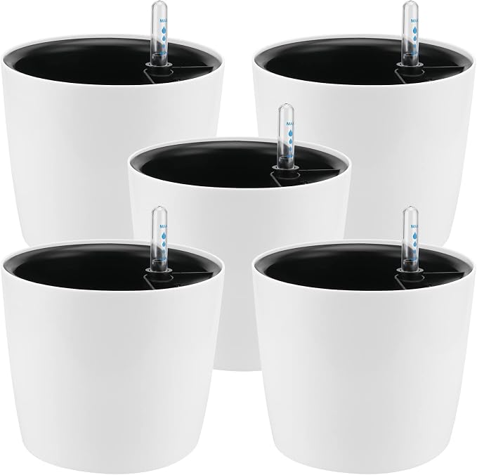 5 Pack 7 Inch Self Watering Planter by HEIHAK
